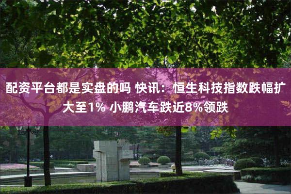 配资平台都是实盘的吗 快讯：恒生科技指数跌幅扩大至1% 小鹏汽车跌近8%领跌