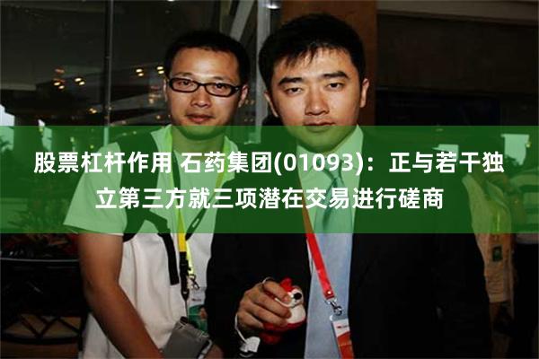 股票杠杆作用 石药集团(01093)：正与若干独立第三方就三