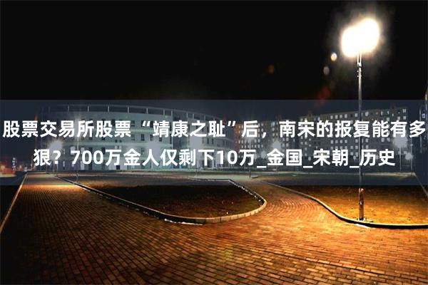股票交易所股票 “靖康之耻”后，南宋的报复能有多狠？700万